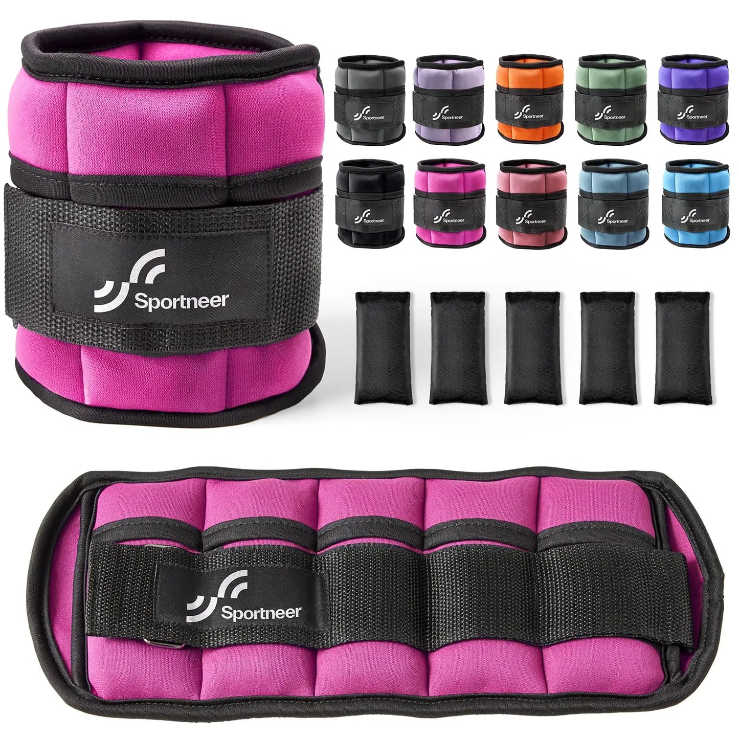 Sportneer Adjustable Ankle Weights 10lb Set for Workout - Pape'sShop