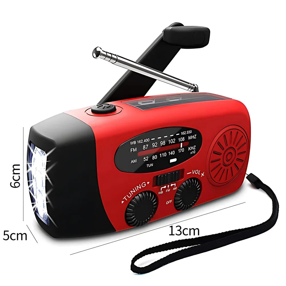 Radio Solar Power Hand Crank Radio FM AM - Pape'sShop