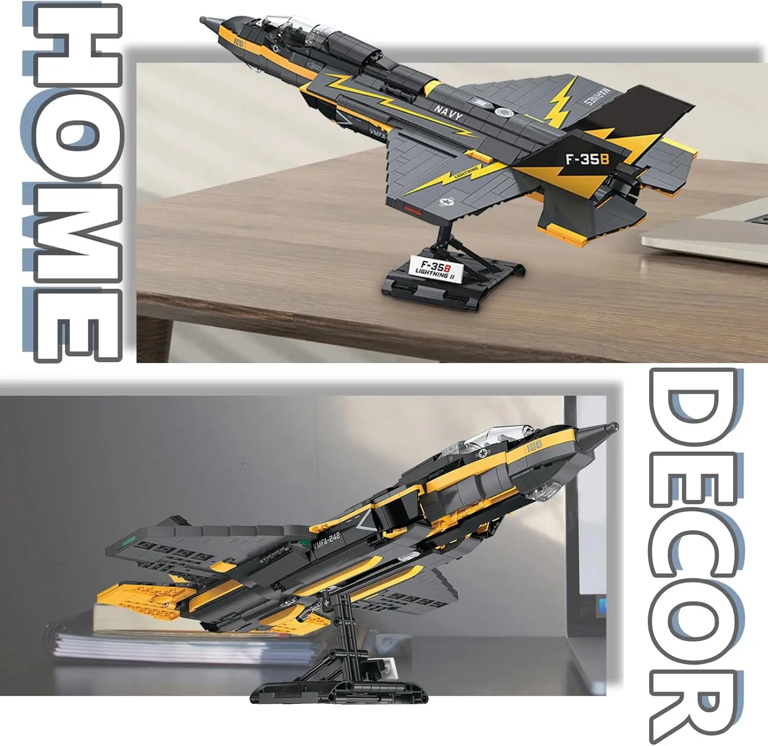 1268PCS F35 Lightning II Fighter Jet Building Blocks Military Airplane Model Desktop Decoration DIY Toy Gift for Kids Adults - Pape'sShop