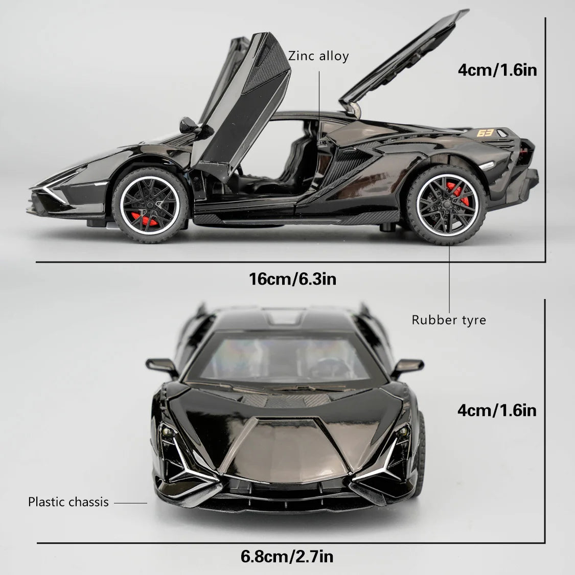 Simulation 1:32 Lambo Alloy Super Car Model Sound Light Collective Miniature Voiture Children Boy Diecast Toy Vehicle - Pape'sShop