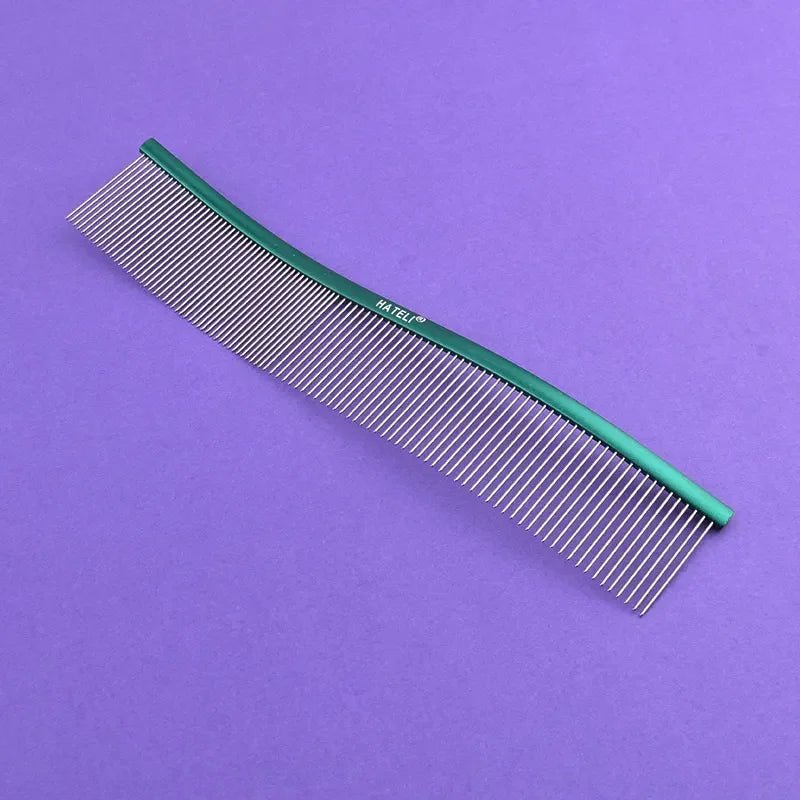 22cm Pet S Type Comb Professional Stainless Steel Pet Grooming Comb Dense Sparse Teeth Dog Cat Cleaning Brush Hair Reemoval Comb - Pape'sShop