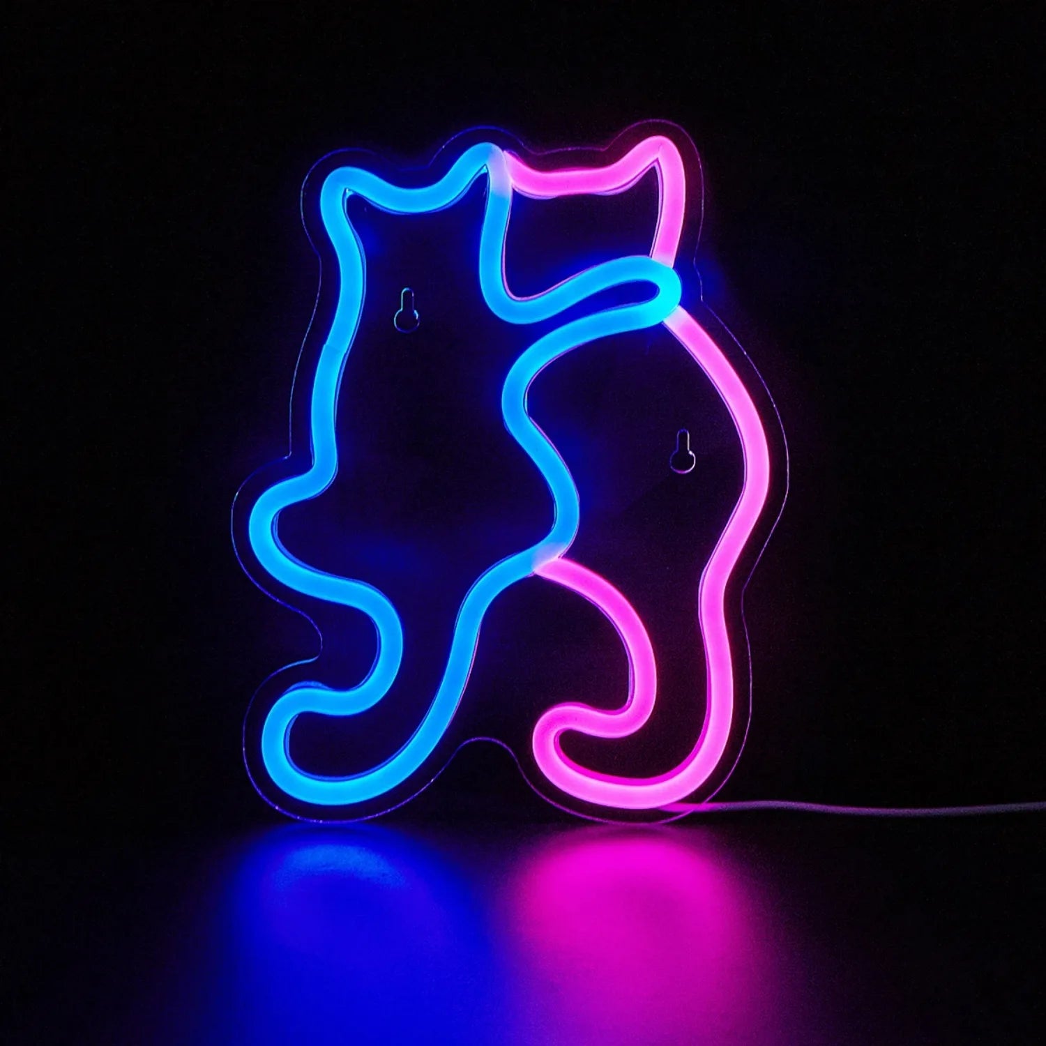 Anime Cat & Dog Neon Sign for Wall Art Arcade Decor, LED Night Lights Home Decor for Game Room Sign,Bedroom, Living Room, Bars - Pape'sShop
