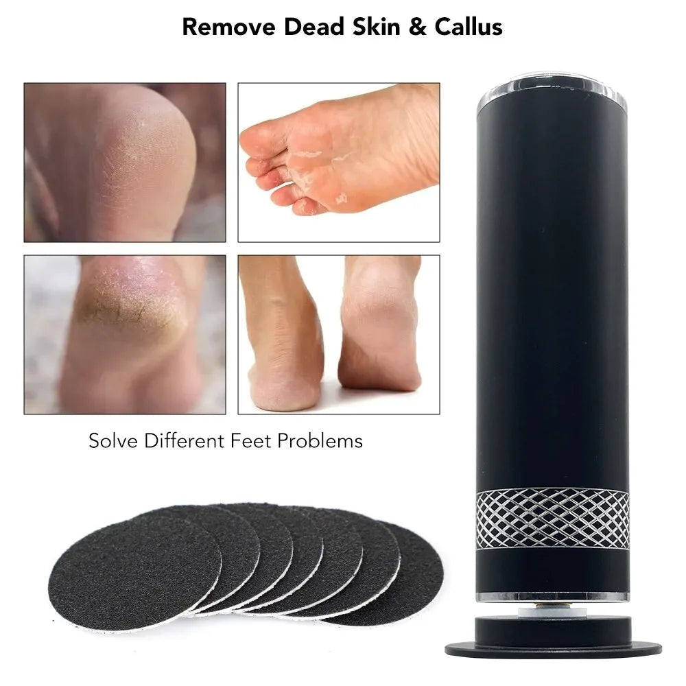 Electric Callus Remover with Speed Controller and 60pcs Replacement Sandpaper Disk for Men Women Dead Dry Crack Skin Calluses - Pape'sShop