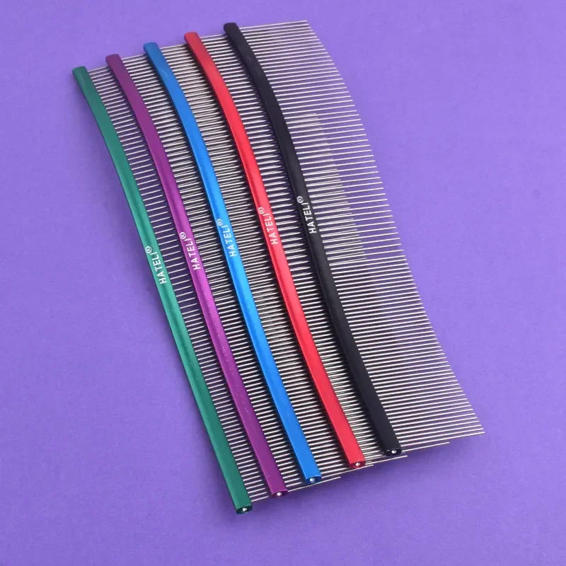 22cm Pet S Type Comb Professional Stainless Steel Pet Grooming Comb Dense Sparse Teeth Dog Cat Cleaning Brush Hair Reemoval Comb - Pape'sShop