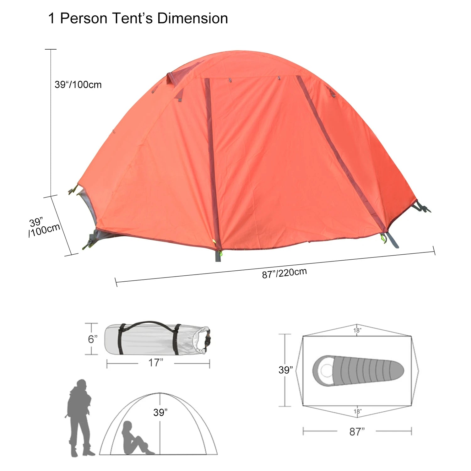 Desert Fox 1 Person Hiking Tent - Pape'sShop