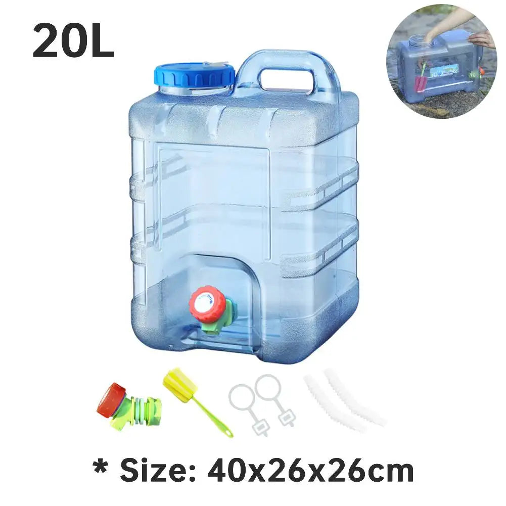 18/20/22L Camping Water Container Food Grade Portable Water Tank Large-Capacity with Faucet Outdoor Fishing Hiking Accessories - Pape'sShop