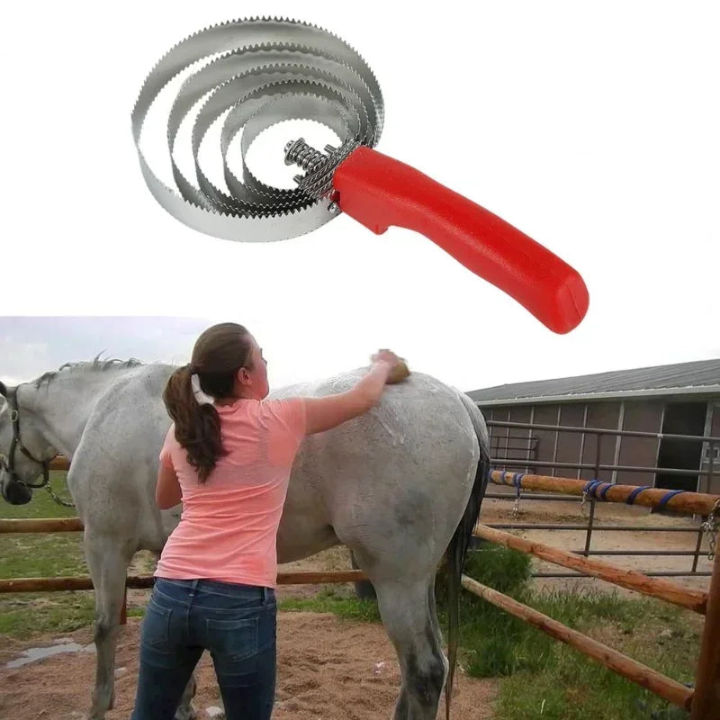 Premium Fine Workmanship Sturdy Horse Brush Comb Scratcher for Outdoor Reversible Horse Comb Horse Hair Comb - Pape'sShop