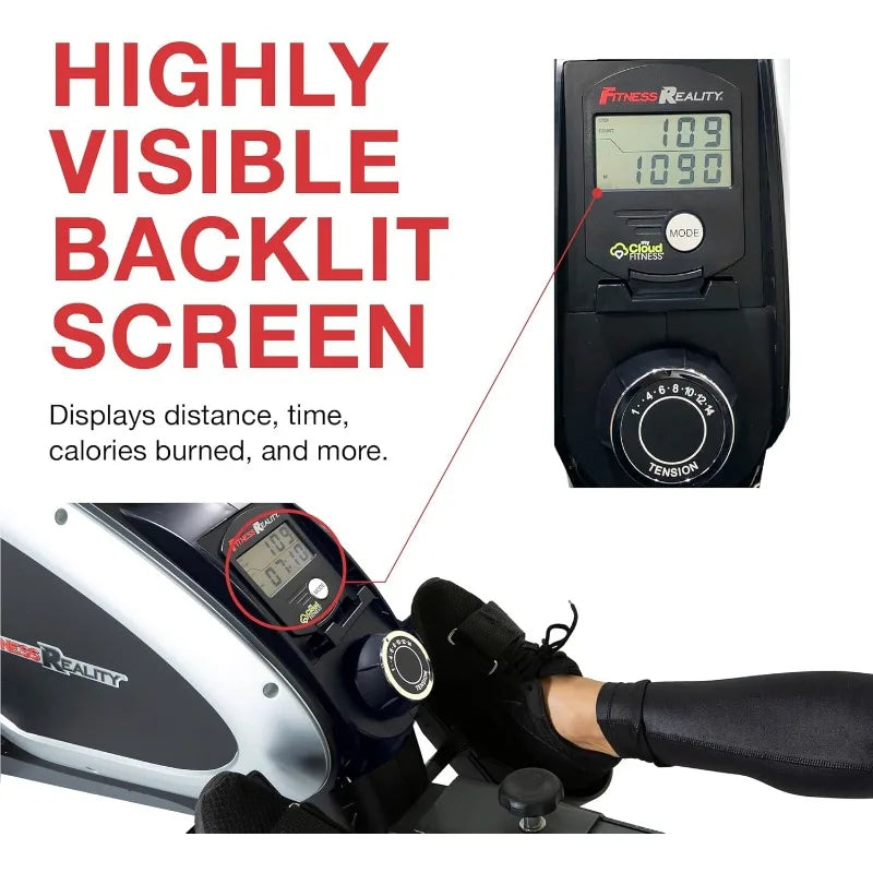 Fitness Reality Magnetic Rowing Machine with Bluetooth Workout Tracking Built-In, Additional Full Body Extended Exercises - Pape'sShop