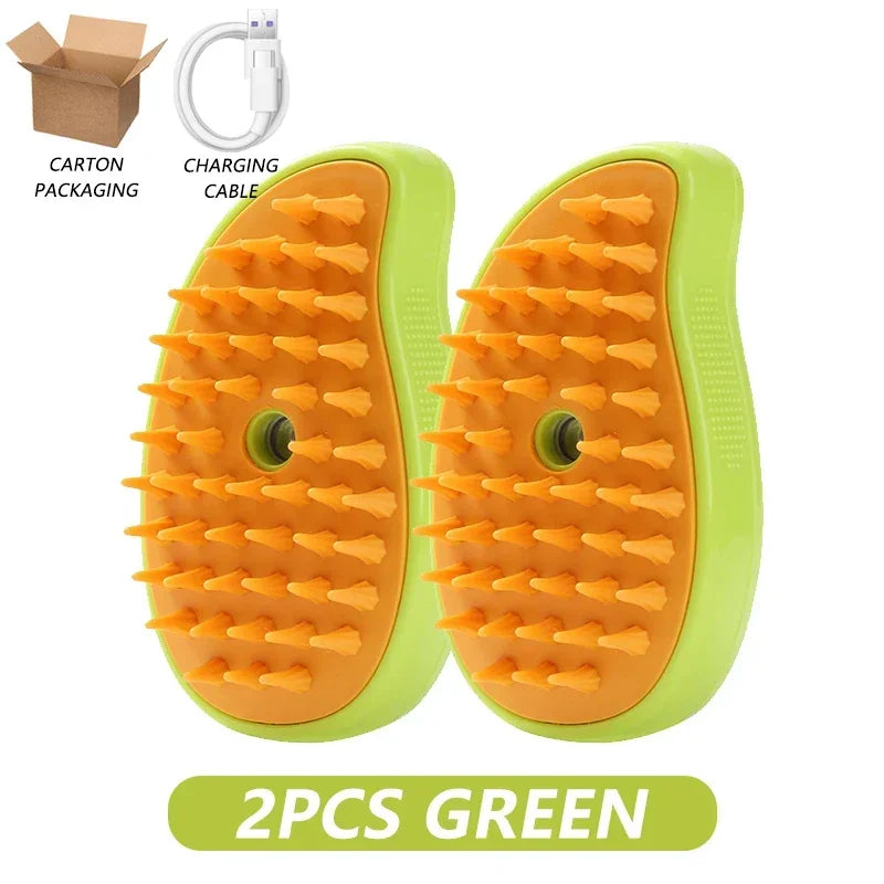 3-in-1 Steamy Brush for Pet Cat Dog Grooming Accessories Electric Brushes for Hair Cleaning Massage Comb Cat Dog Stuff Supplies - Pape'sShop