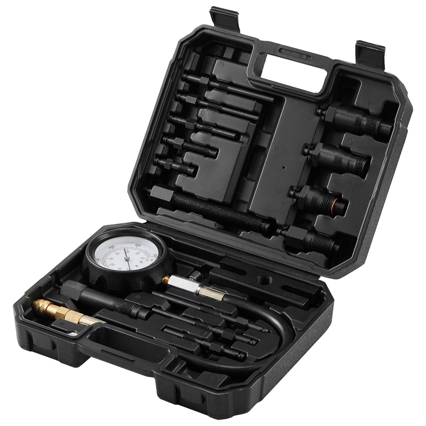 VEVOR Diesel Engine Compression Tester 18 pcs Cylinder Pressure Test Tool Kit Diesel Injector Tester Check Cylinders For Trucks