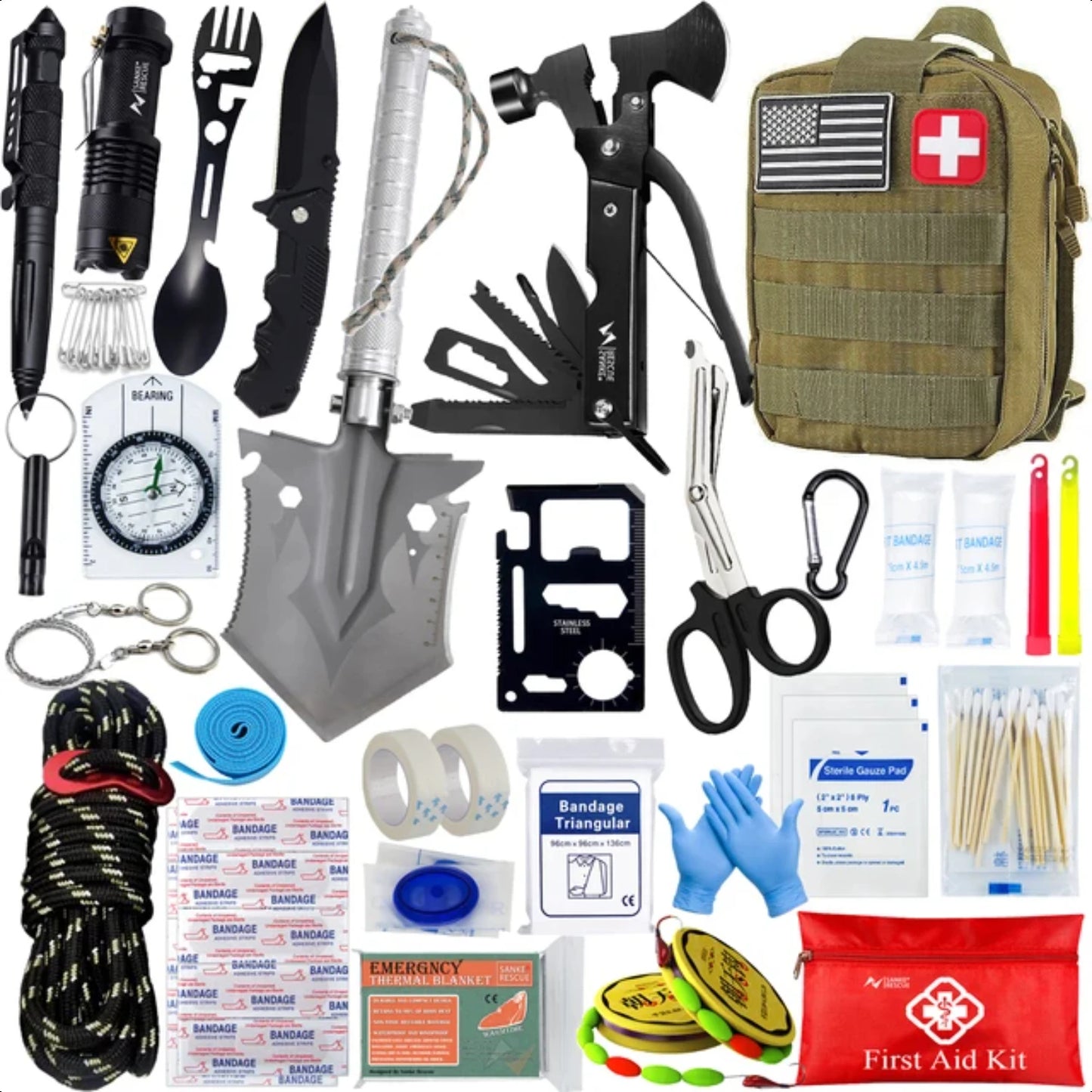 Survival First Aid Kit Military Full Set - Pape'sShop
