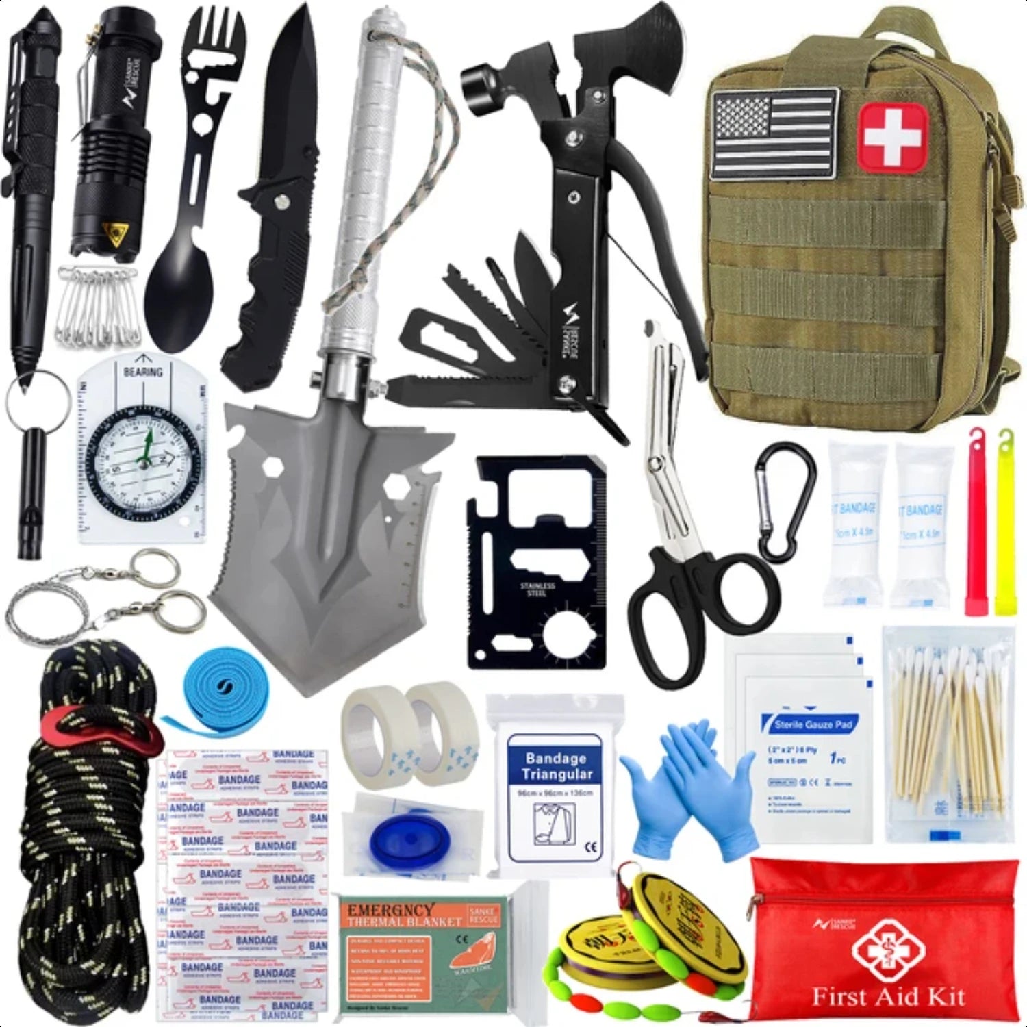 Survival First Aid Kit Military Full Set - Pape'sShop