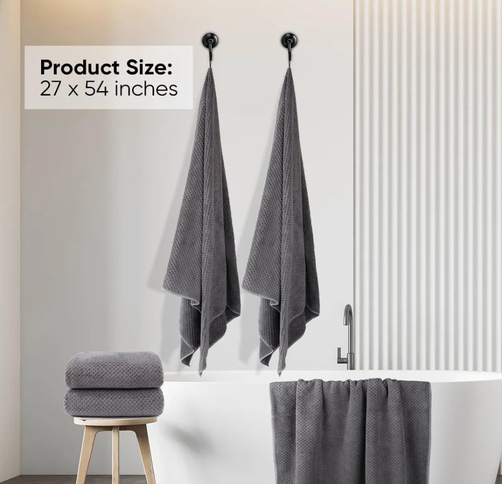 Bath Towel Set Pack of 2, (27 x 54 Inches) Microfiber - Pape'sShop