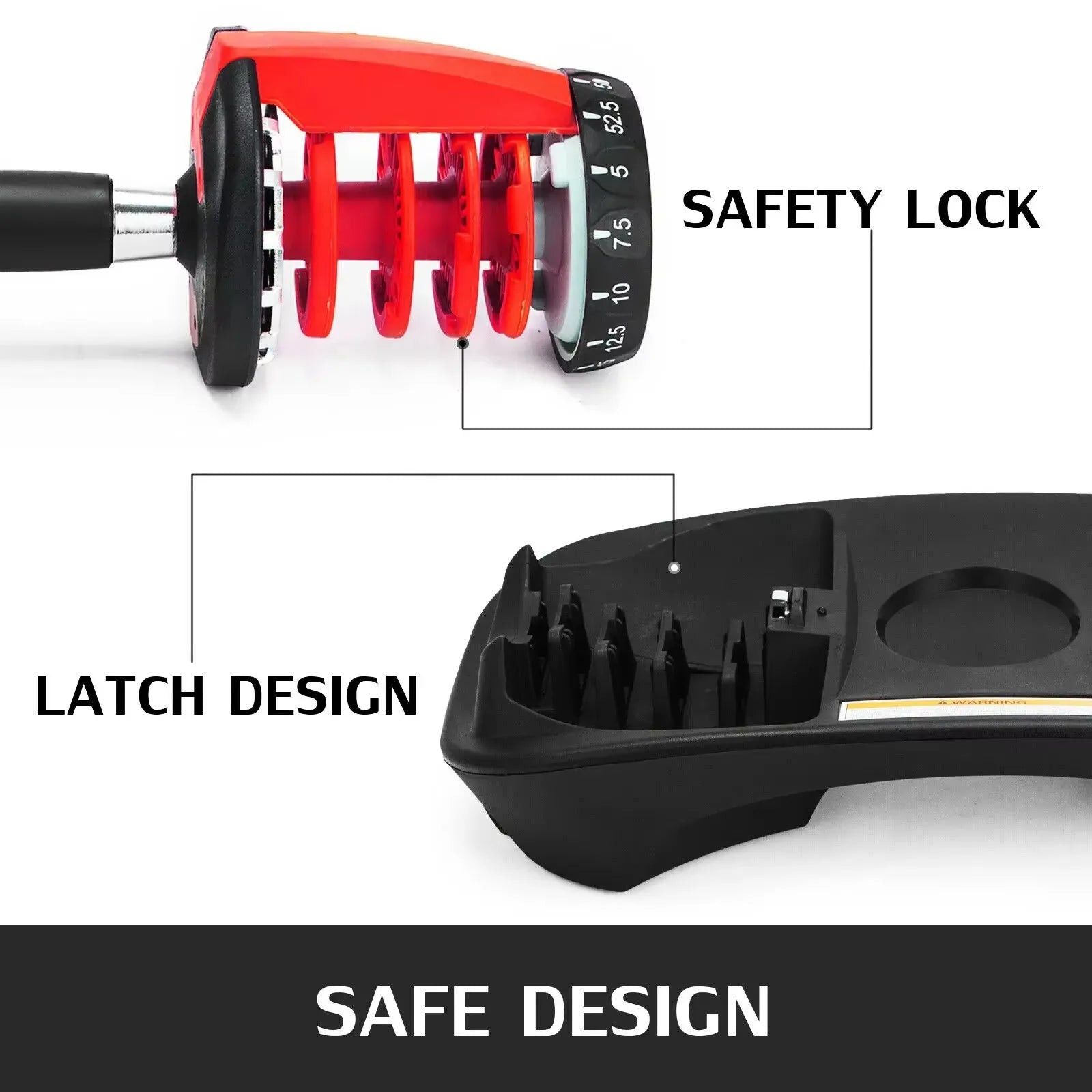 SIHAO Adjustable Dumbbell 24/40 KG 52.5/90 LBS Fitness Equipment - Pape'sShop