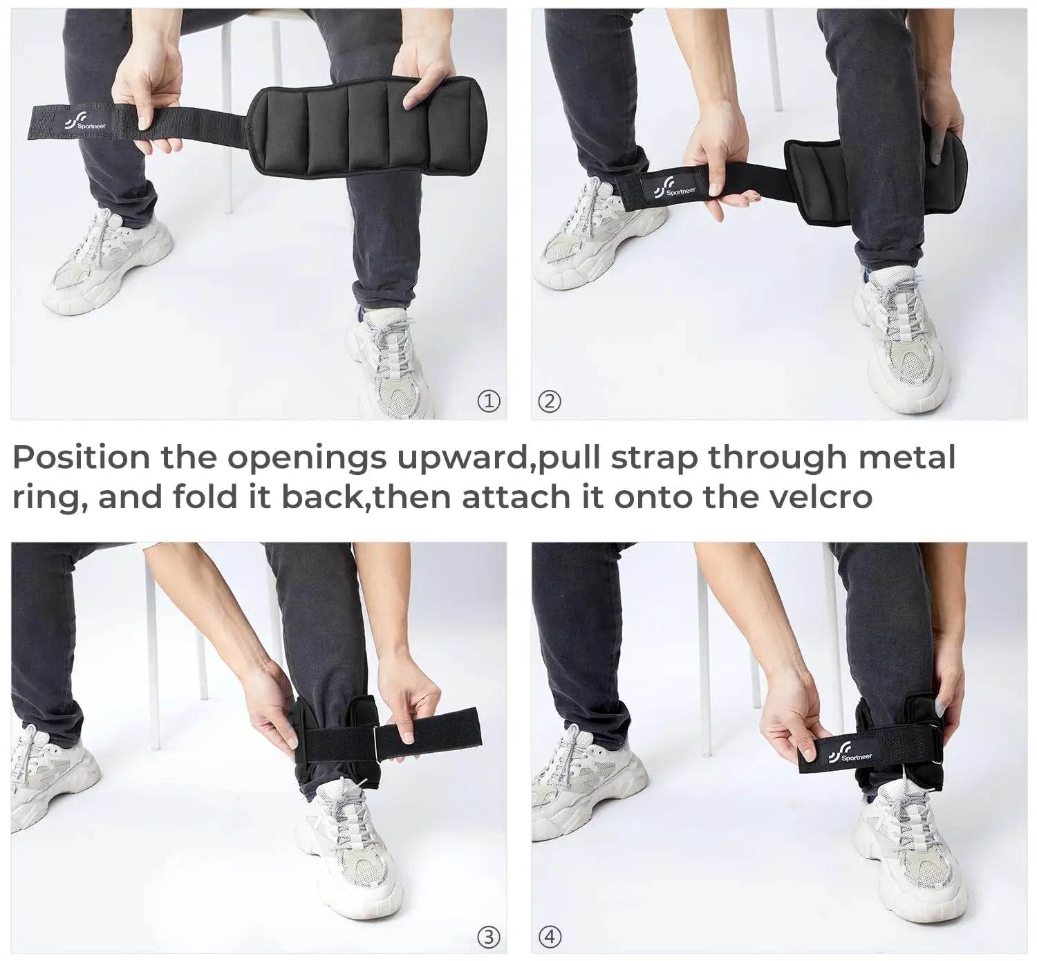 Sportneer Adjustable Ankle Weights 10lb Set for Workout - Pape'sShop