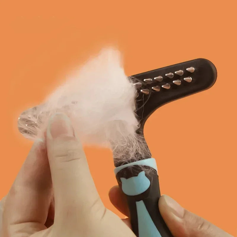 Pet Comb 1PC Grooming Cat and Dog Comb De-fluffing Knotting Comb Bathing Cleaning Magic Smooth Hair Spike Rake Dandruff comb Dog - Pape'sShop