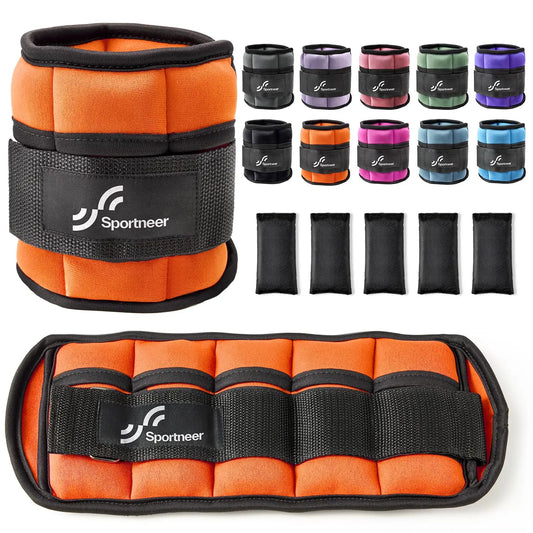 Sportneer Adjustable Ankle Weights 10lb Set for Workout - Pape'sShop