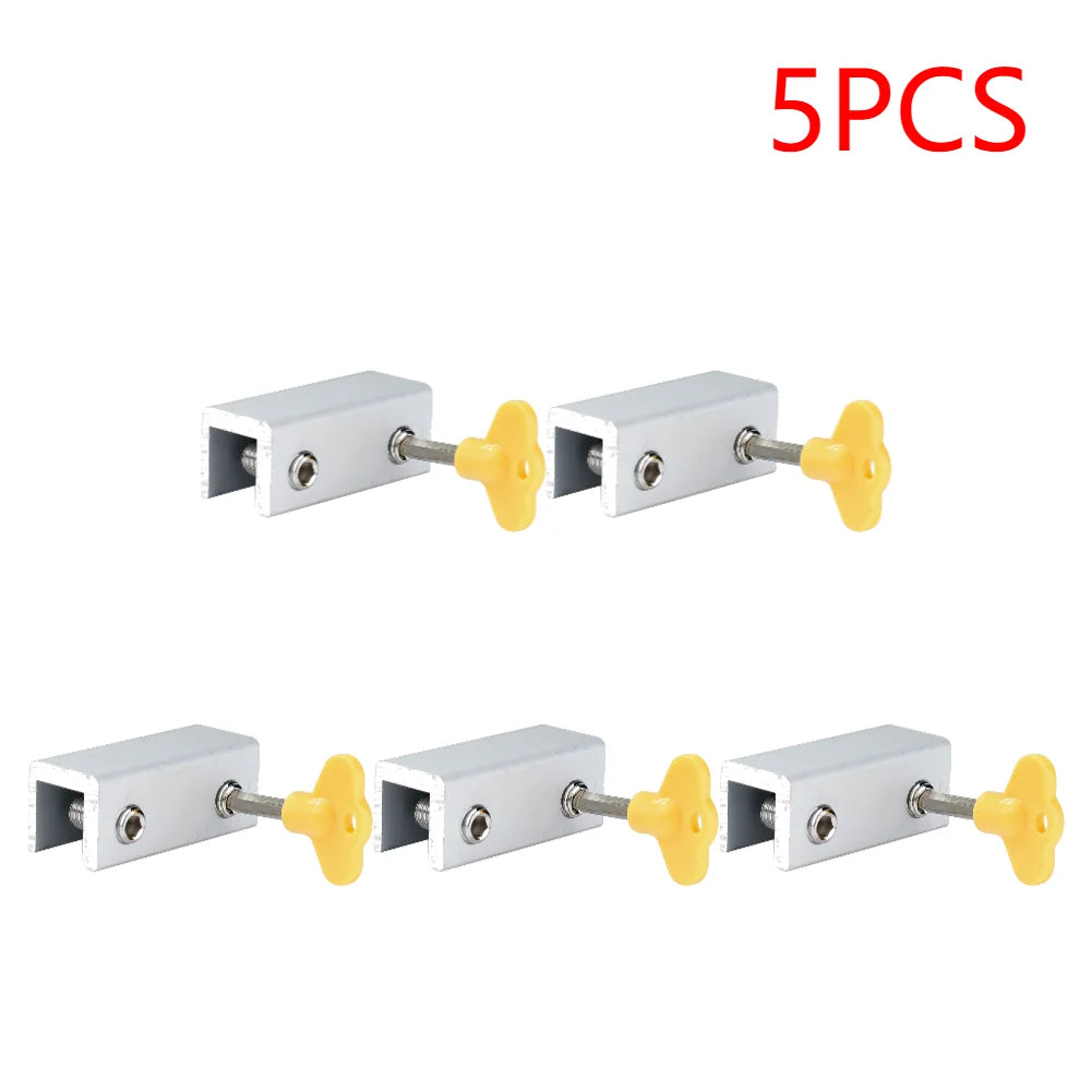 5/10CPS Window Locks Adjustable Sliding Door Lock With Key Window Stopper Security Safety Locks For Kids Pets Home Anti-theft - Pape'sShop