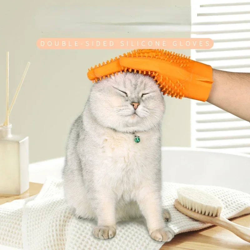 New Cat And Pet Gloves Silicone Dog Cleaning - Pape'sShop