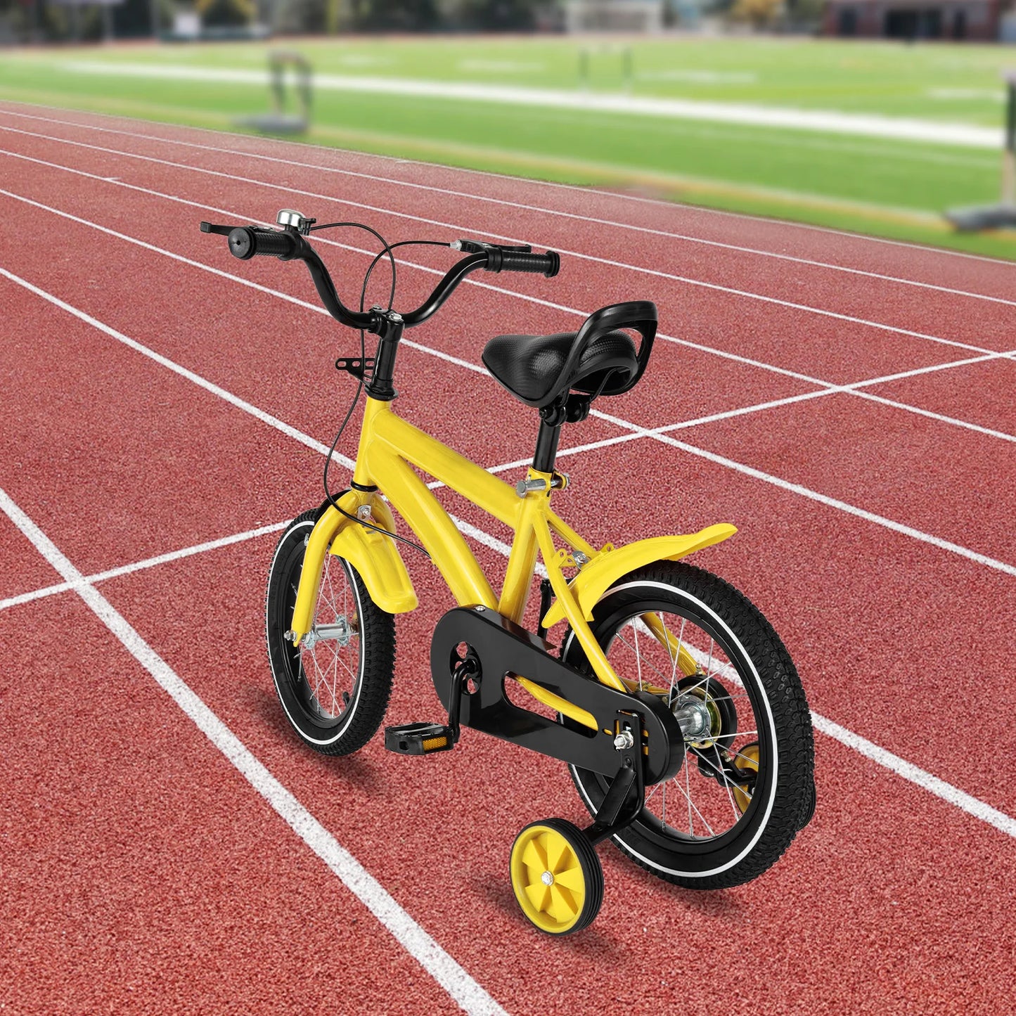 14 Inch Child Bike with Auxiliary Sports Wheel for Boys Girls White/Red/Blue/Yellow - Pape'sShop