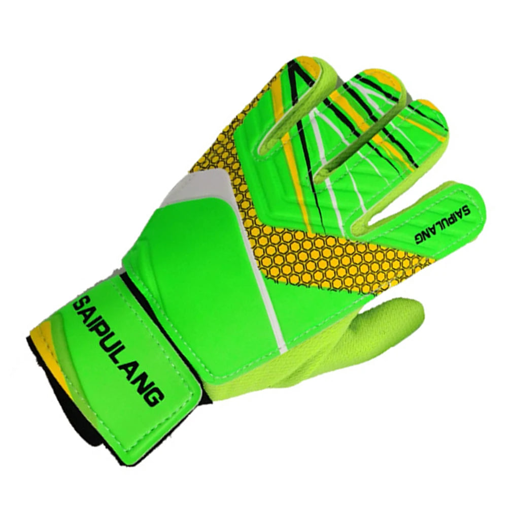 Children Soccer Goalkeeper Gloves Anti-Collision PU Goalkeeper Gloves Antiskid Adjustable Elastic Full Finger Sports Accessories - Pape'sShop