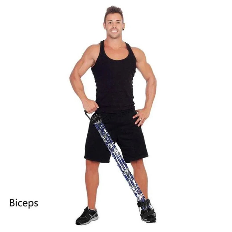 Chest Training Expander Elastic Pull-Rope Strength Trainer Multifunction Fitness Home Gym Workouts Equipment Resistance Band - Pape'sShop