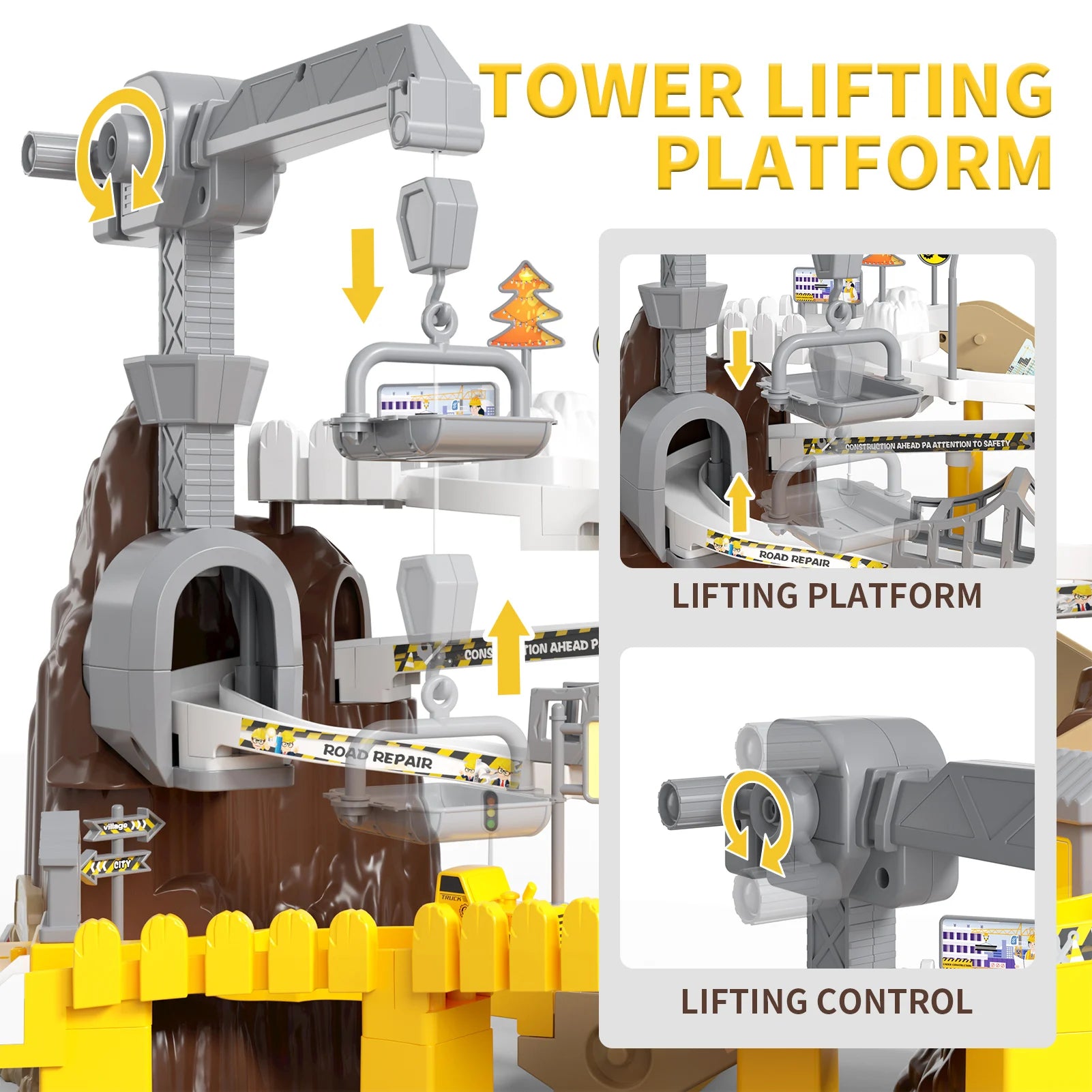 Electric Mountain Track Cars Toys Sets Construction Truck Children Toys Interactive Train Kids Educational Toys Birthday Gifts - Pape'sShop