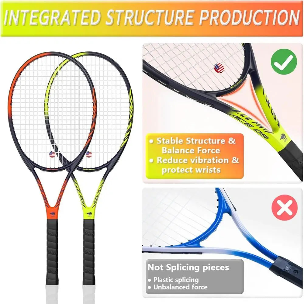 Pro Tennis Racket Set 27 Inch Lightweight Graphite - Pape'sShop