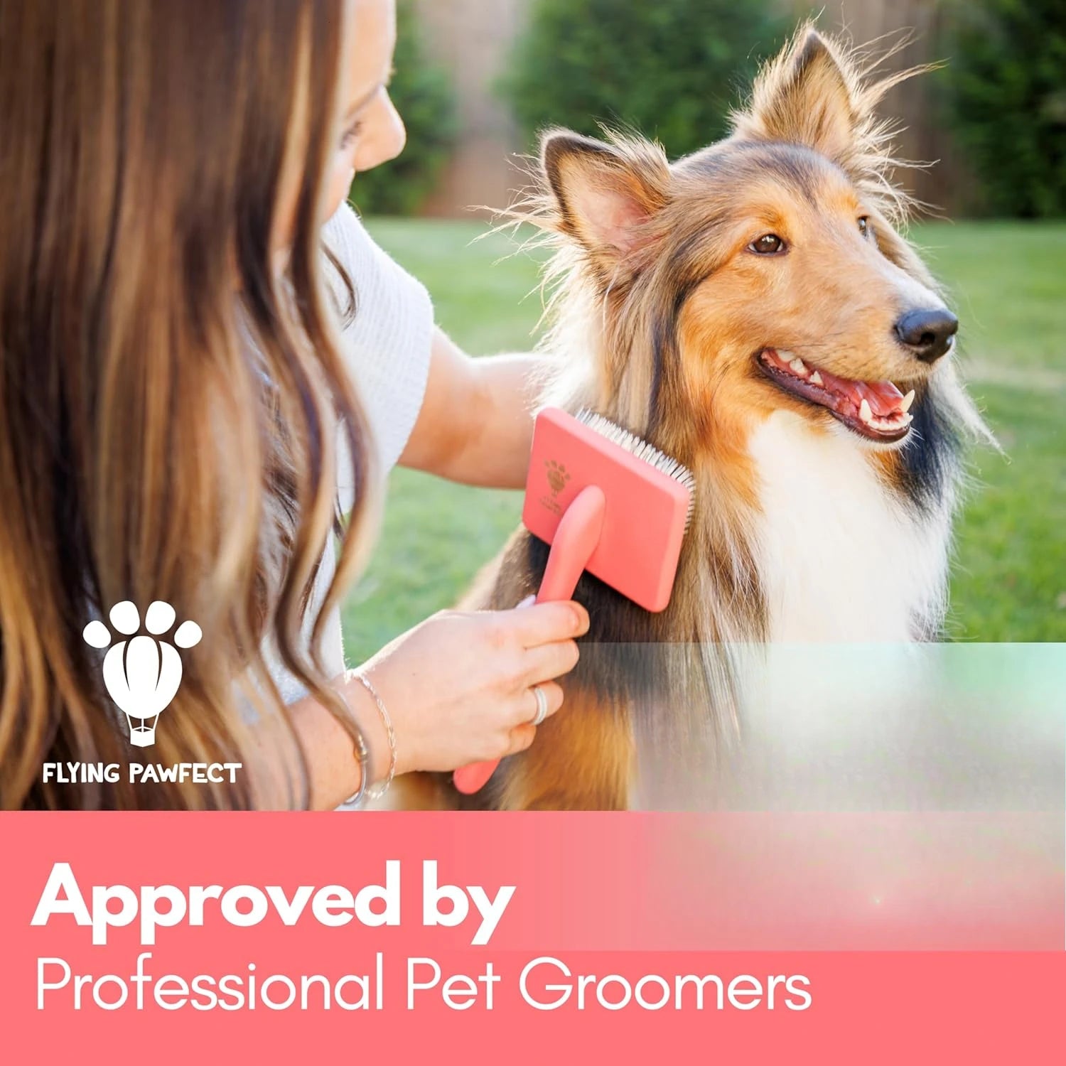 Dog Slicker Brush for Grooming Pet Hair - Best Slicker For Poodle Golden Doodle - Long Haired Tool For Dogs - Pape'sShop