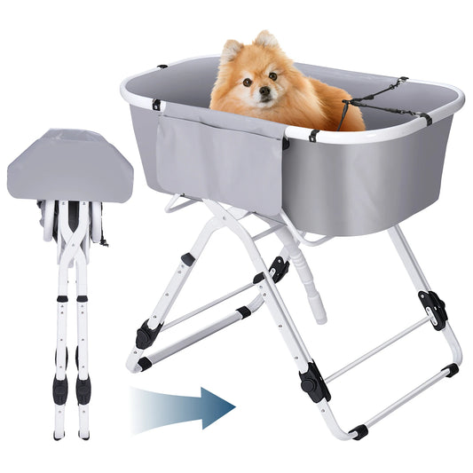 New Portable Pet Bathtub Foldable Elevated Small Medium Dog Bath Tubs for Bathing Shower Grooming Dog Washing Pool for Mascotas - Pape'sShop
