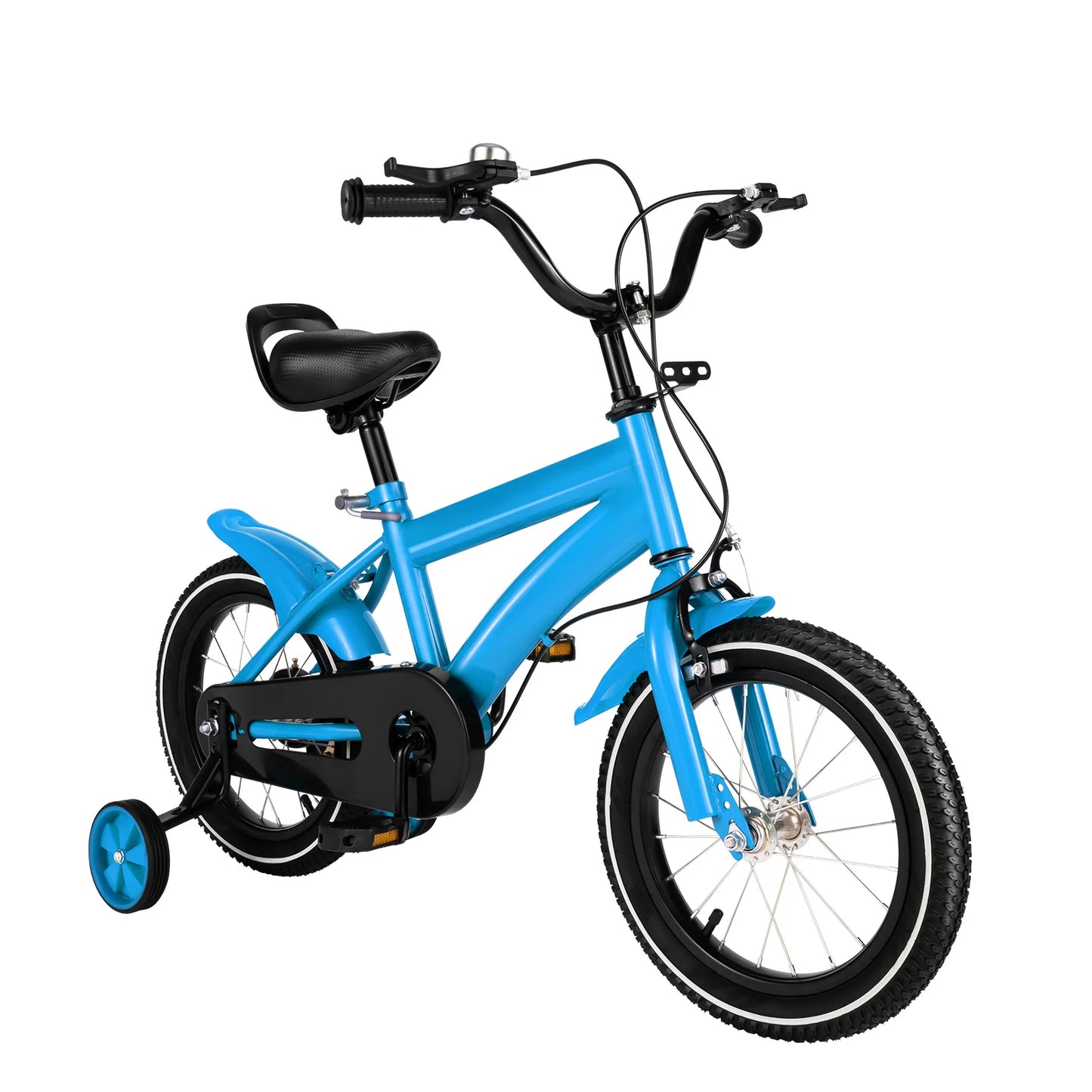 14 Inch Child Bike with Auxiliary Sports Wheel for Boys Girls White/Red/Blue/Yellow - Pape'sShop
