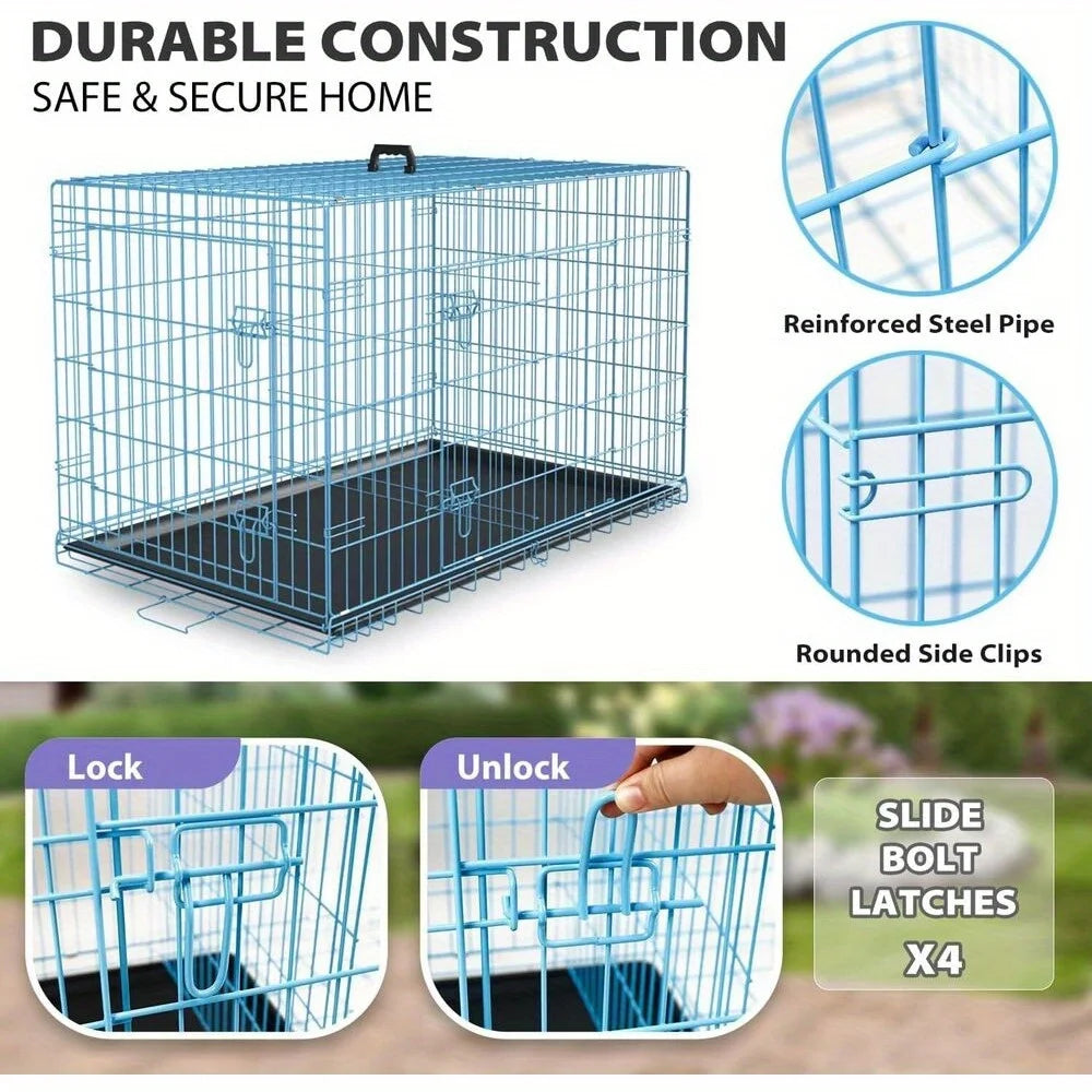 Folding wire kennel for large dog crate - Pape'sShop