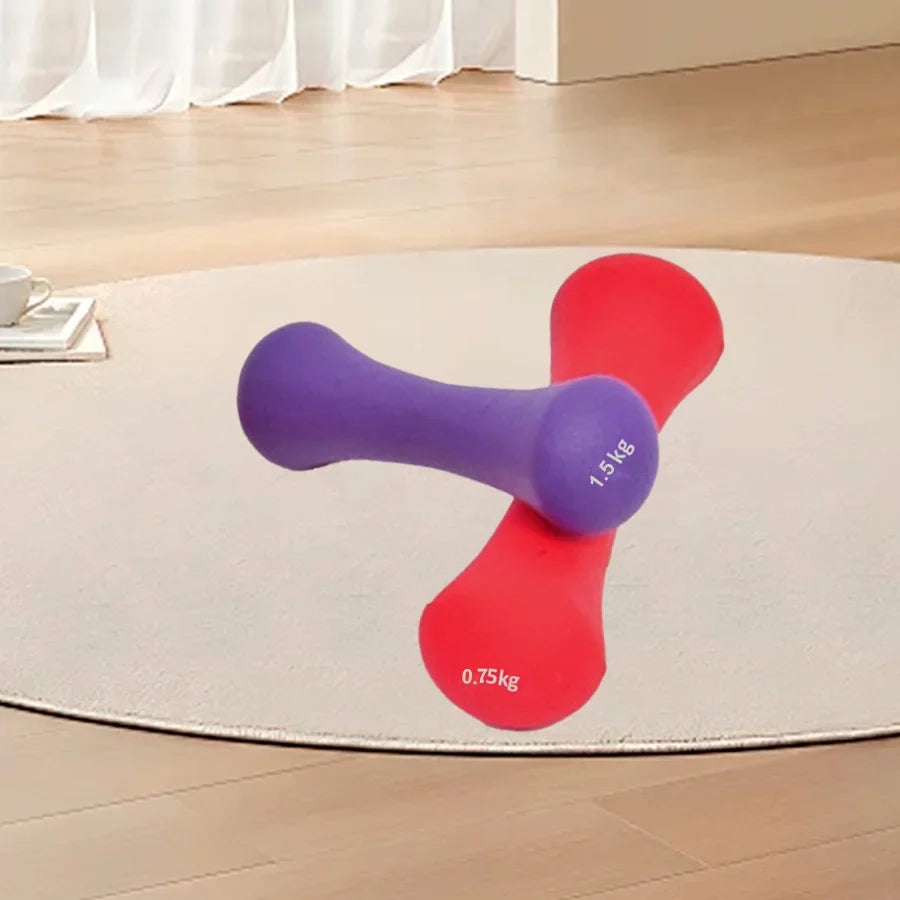 Bone dumbbell Solid cast iron impregnated plastic coated dumbbell environmental dumbbell home fitness equipment Dumbbell pairs - Pape'sShop