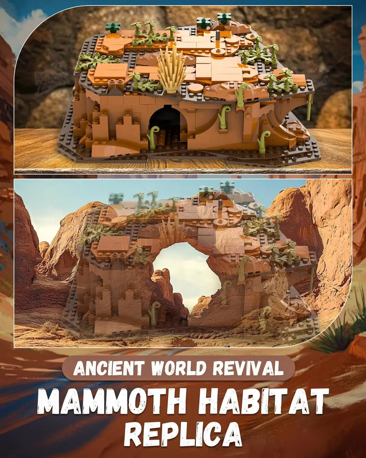 1310PCS Jurassic Mammoth Skeleton Building Blocks Ancient Animal Model Educational DIY Toy Birthday Gift For Boys Children - Pape'sShop