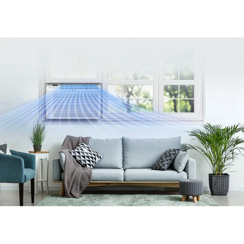 6,000 BTU Window Air Conditioner, 115V, Cools 250 Sq.Ft. for Bedroom, Den, Living Room, Quiet Operation, with Remote