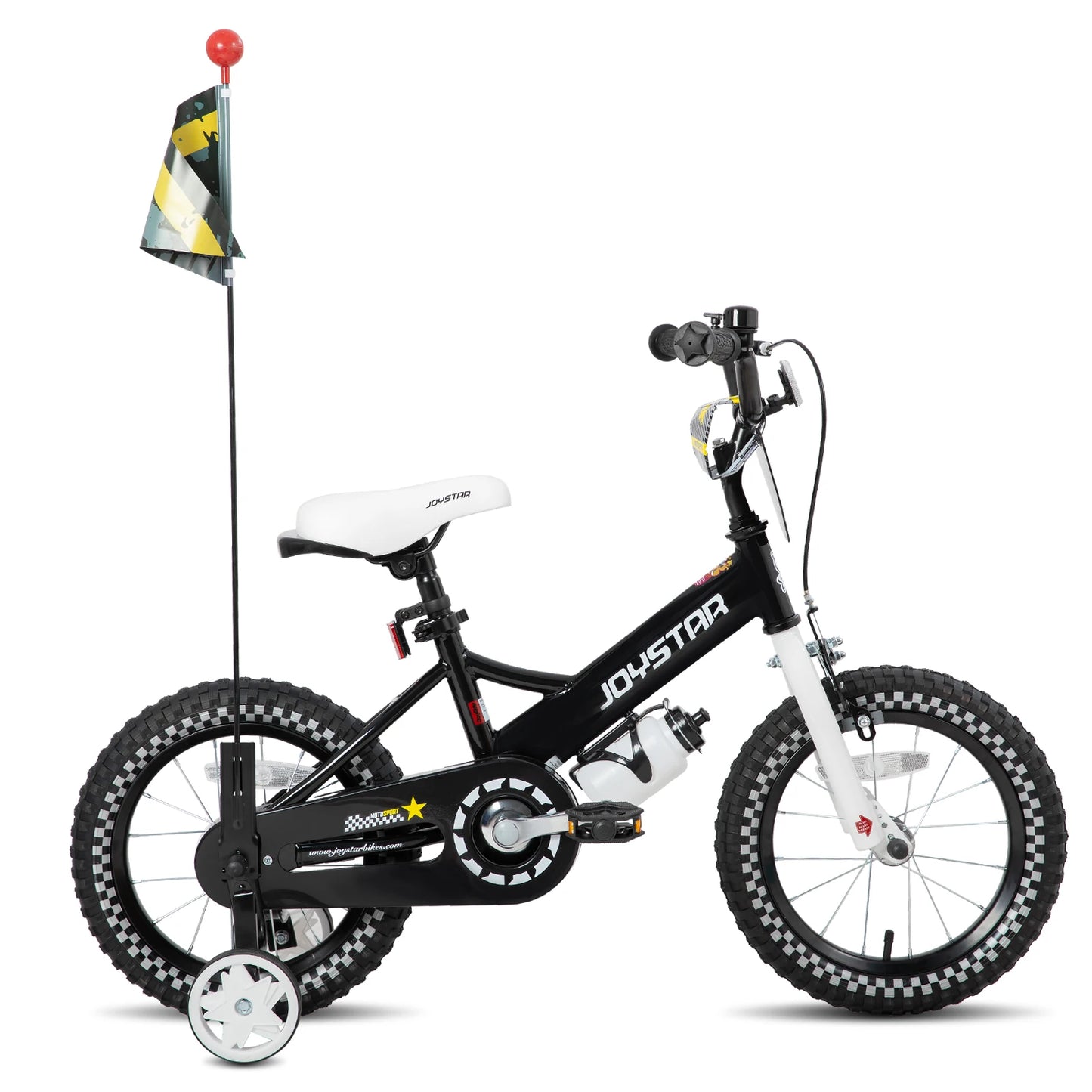 JOYSTAR Kids Bike for Ages 2-7 Years kids, 12 14 16 Inch Girls Bikes with Doll Seat & Streamers, Boys Bike with Flag & Plate - Pape'sShop