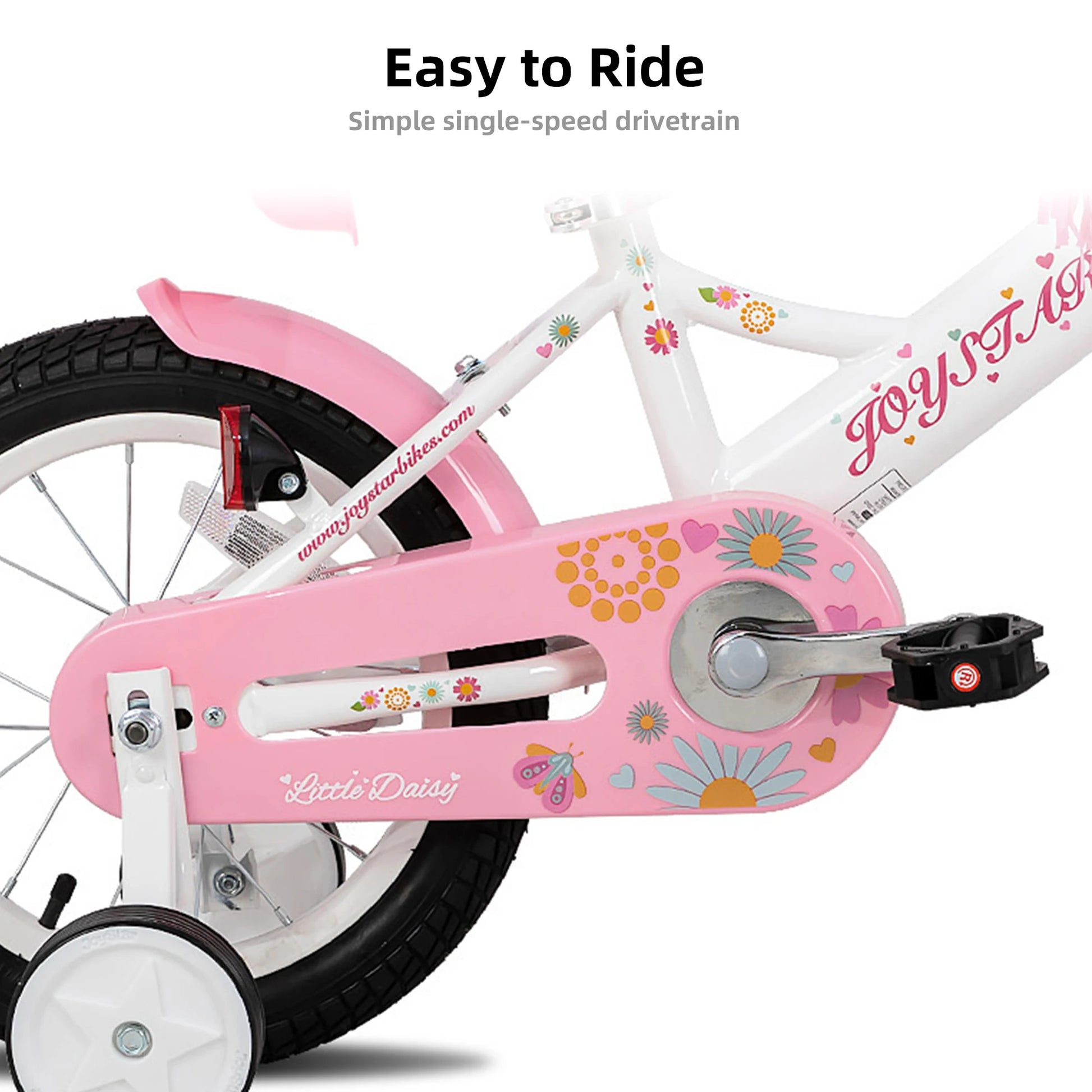 JOYSTAR Kids Bike for Ages 2-7 Years kids, 12 14 16 Inch Girls Bikes with Doll Seat & Streamers, Boys Bike with Flag & Plate - Pape'sShop