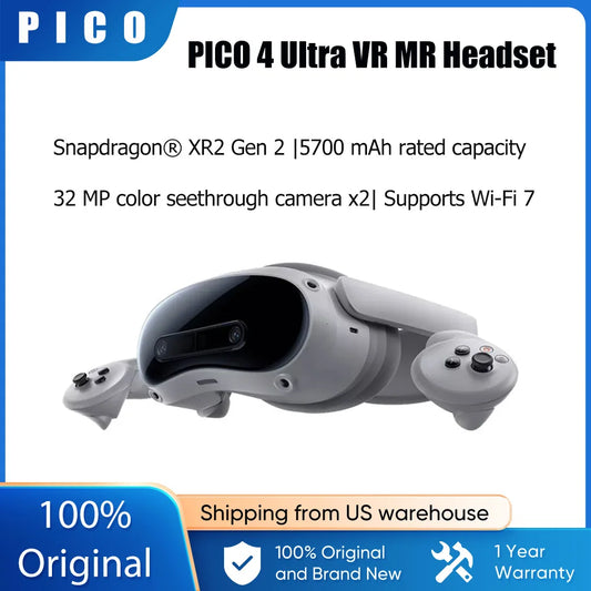 Original PICO 4 Ultra VR MR Headset 3D Wireless VR Glasses 6DOF Virtual Reality 4K Display Virtual Reality VR 3D Science Fiction