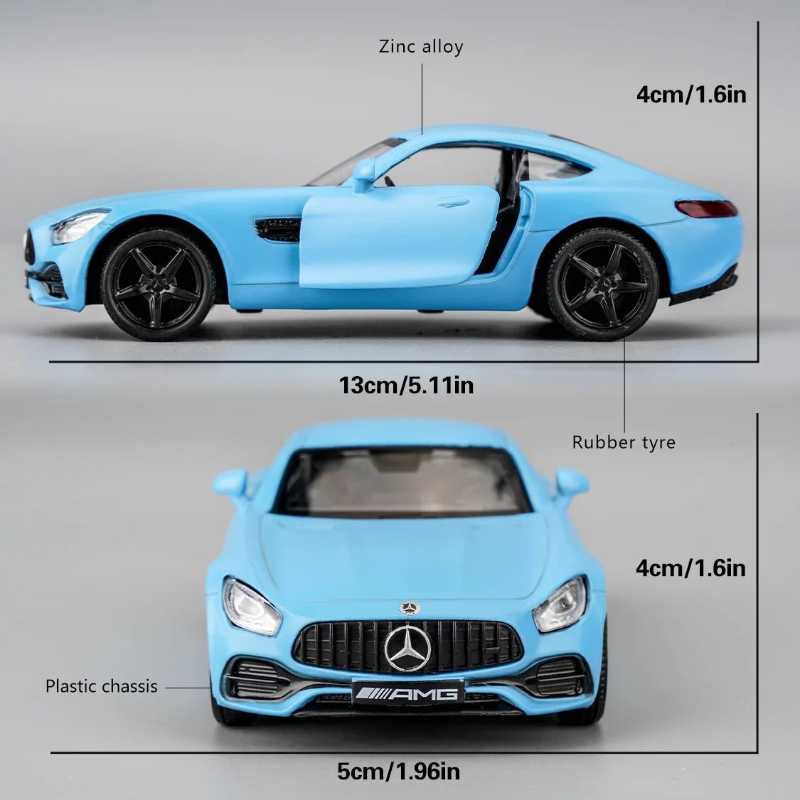 1:36 RMZCITY BENZ GT Alloy Model Toy Car Diecast Pull Back Metal Collection Children Toys Gift - Pape'sShop