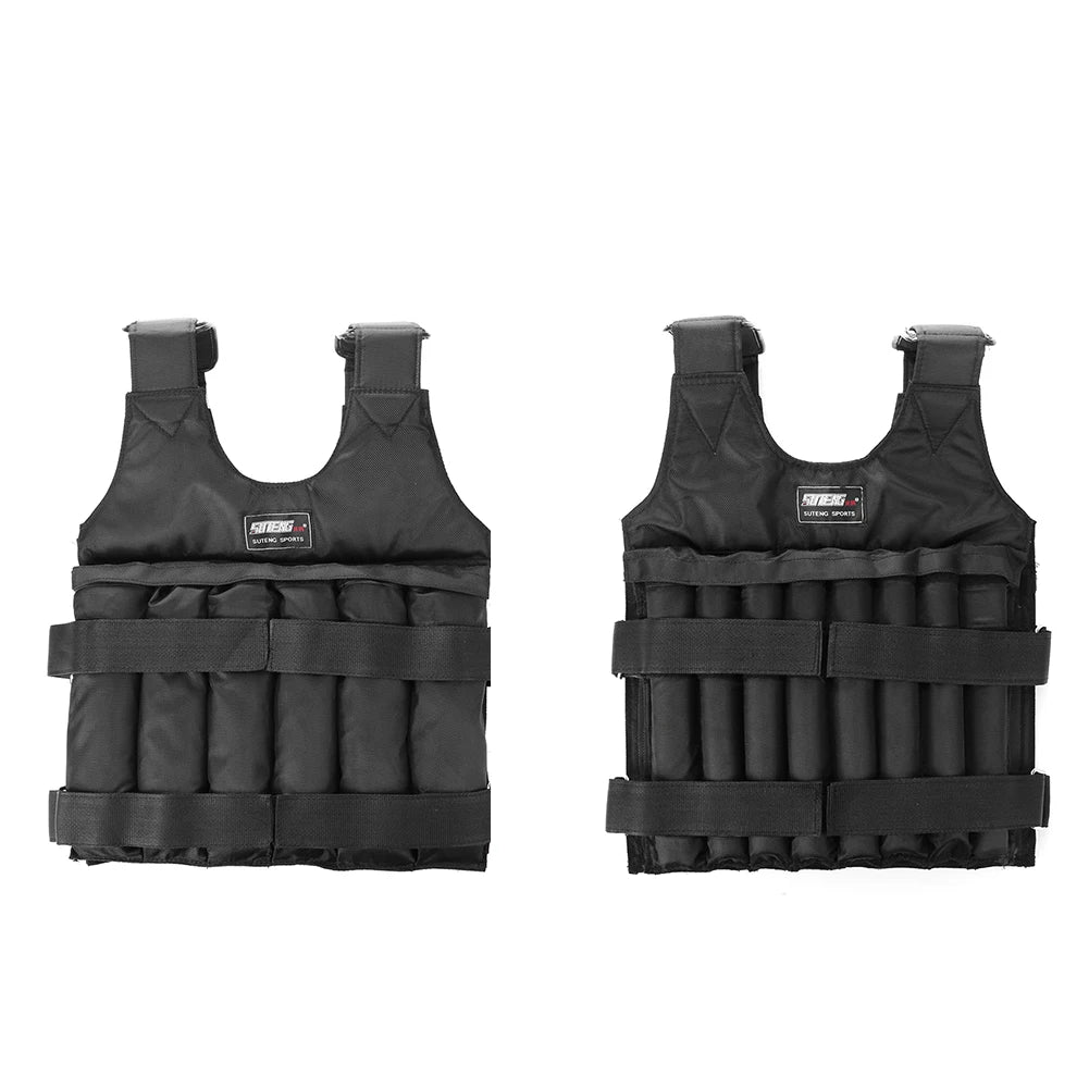 3/15/20/35/50kg Loading Weight Vest Jacket Sand Clothing for Running Training Fitness Equipment Adjustable Waistcoat Jackets - Pape'sShop