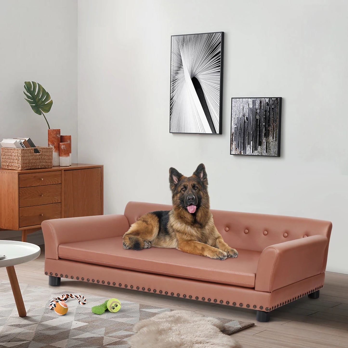 Pet Sofa Bed BingoPaw Waterproof Sofa-type Dog Bed Pet Snuggle Lounge Bed with Removable Cushion - Pape'sShop