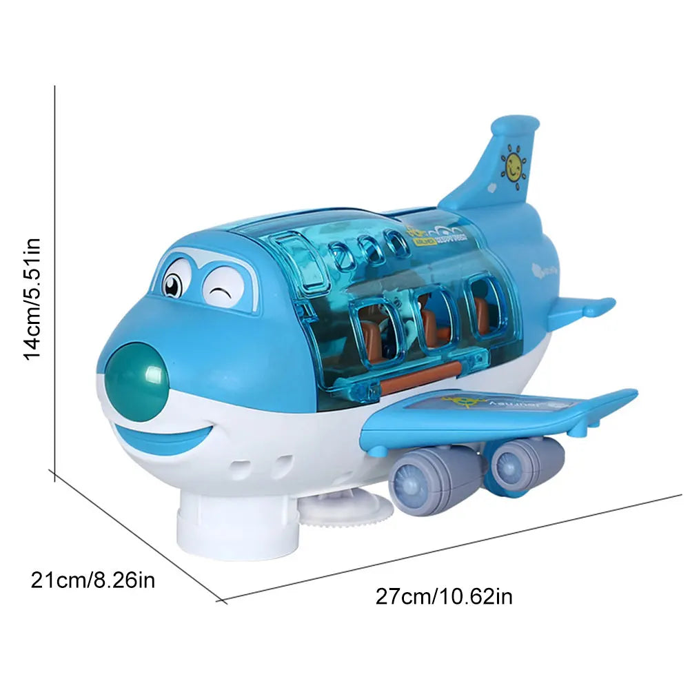 Electric Kid Transformation Aircraft Toys Car Deformation Plane Model Music Simulation Boy Children Traffic Toy Gift - Pape'sShop