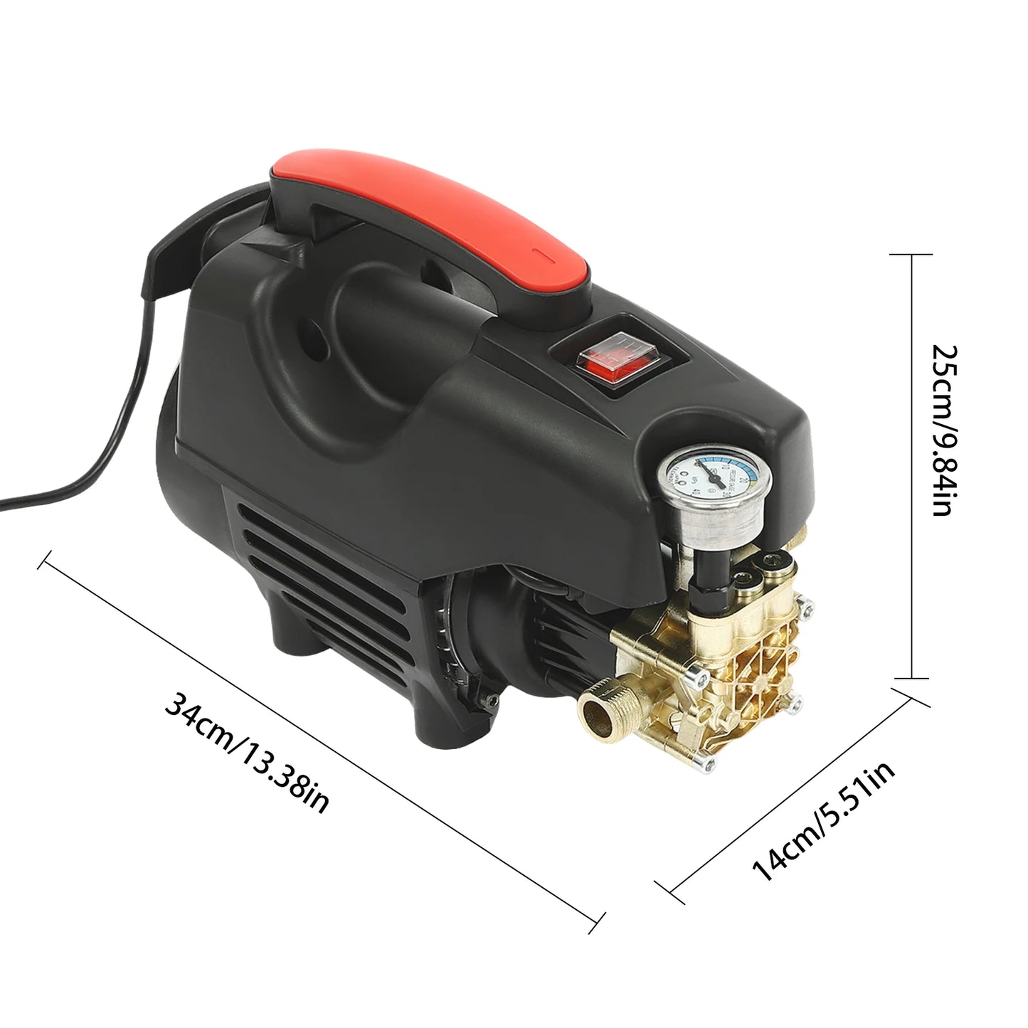 High Pressure Cleaning Machine with Accessories, Cleaner for Car, Patio & Garden, Electric Pressure Power Washer