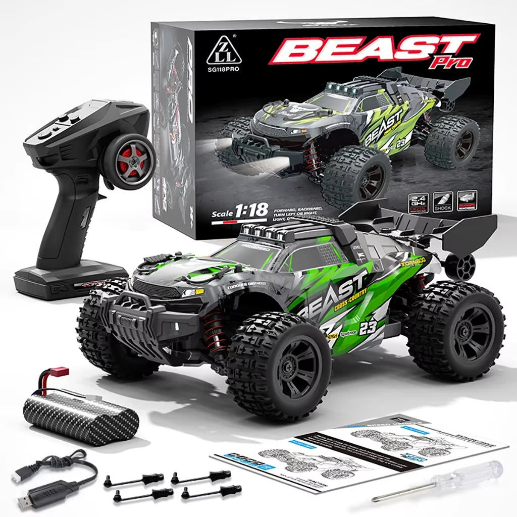ZLL SG118 PRO 1:16 35km/h 4WD RC Car High Drift Speed Off Road Vehicle 1:16 Full Scale Professional Remote Controller Toy Car - Pape'sShop