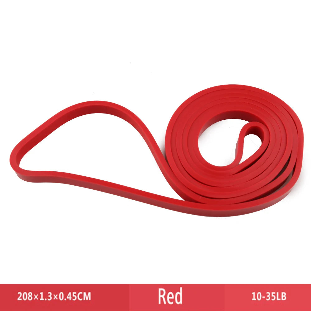 Natural Rubber Resistance Bands Fitness Rally Body Building Yoga Pull Up Belt 41" 208cm - Pape'sShop