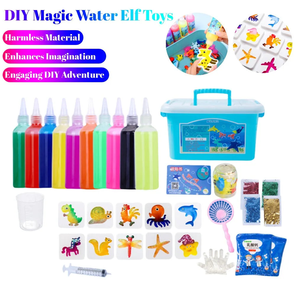 DIY Magic Water Elf Toys Kids Handmade Craft Painting Stickers Fairy Gel Ocean Mold Montessori Education Toys Children Gift - Pape'sShop