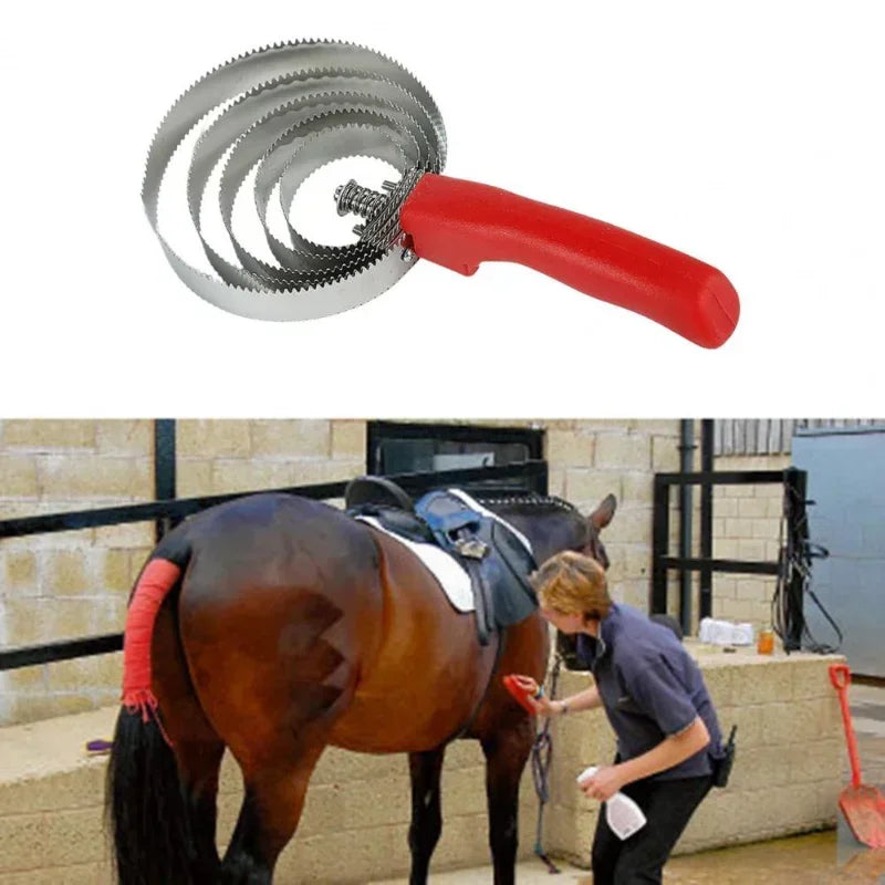 Premium Fine Workmanship Sturdy Horse Brush Comb Scratcher for Outdoor Reversible Horse Comb Horse Hair Comb - Pape'sShop