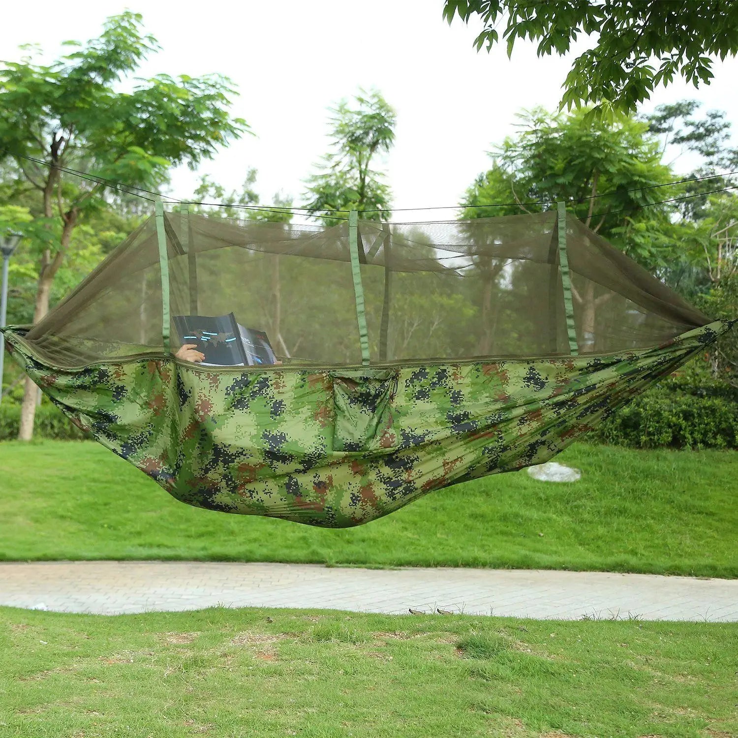 Portable Double Camping Hammock with Mosquito Net - Pape'sShop