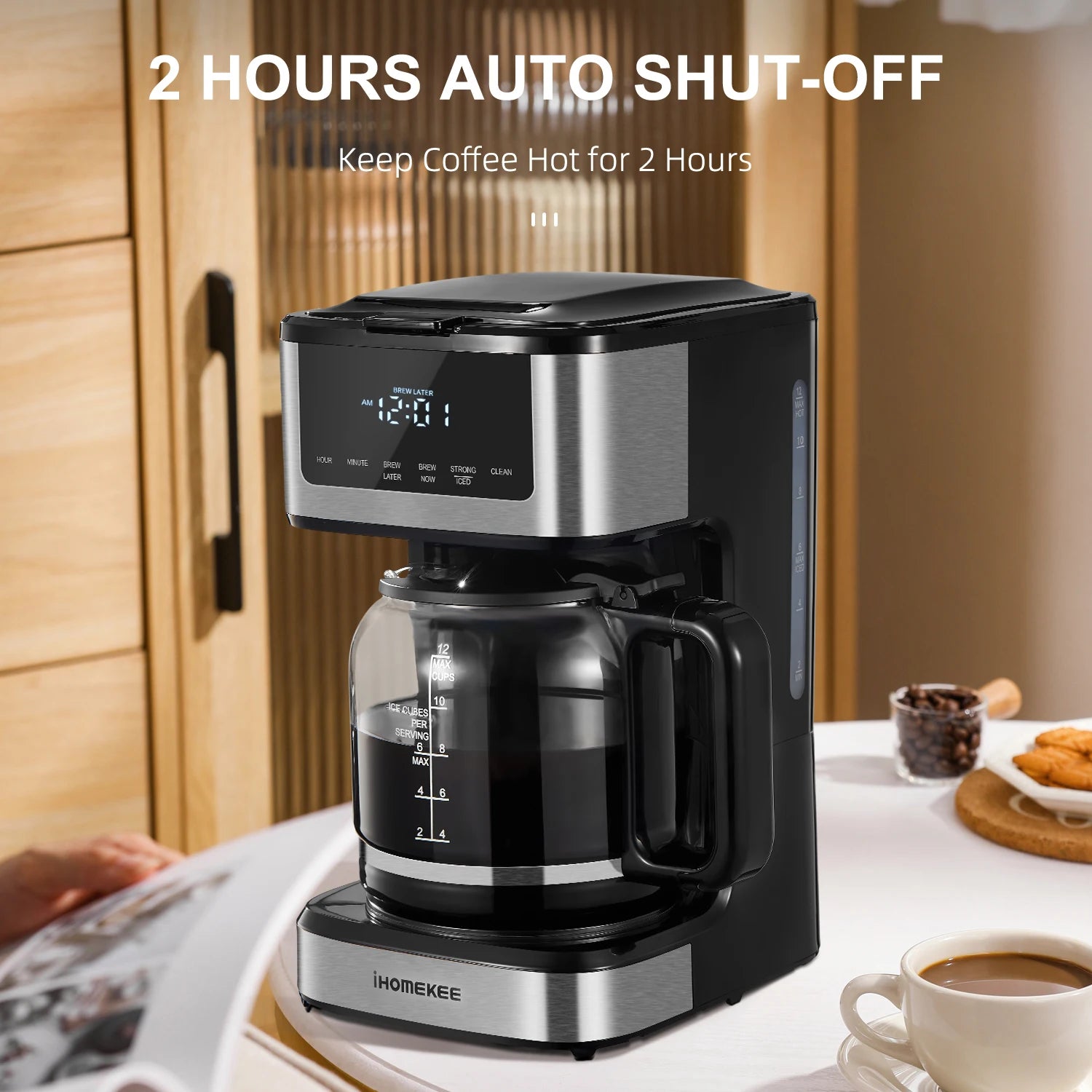 Programmable Drip Coffee Maker 12 Cup, - Pape'sShop